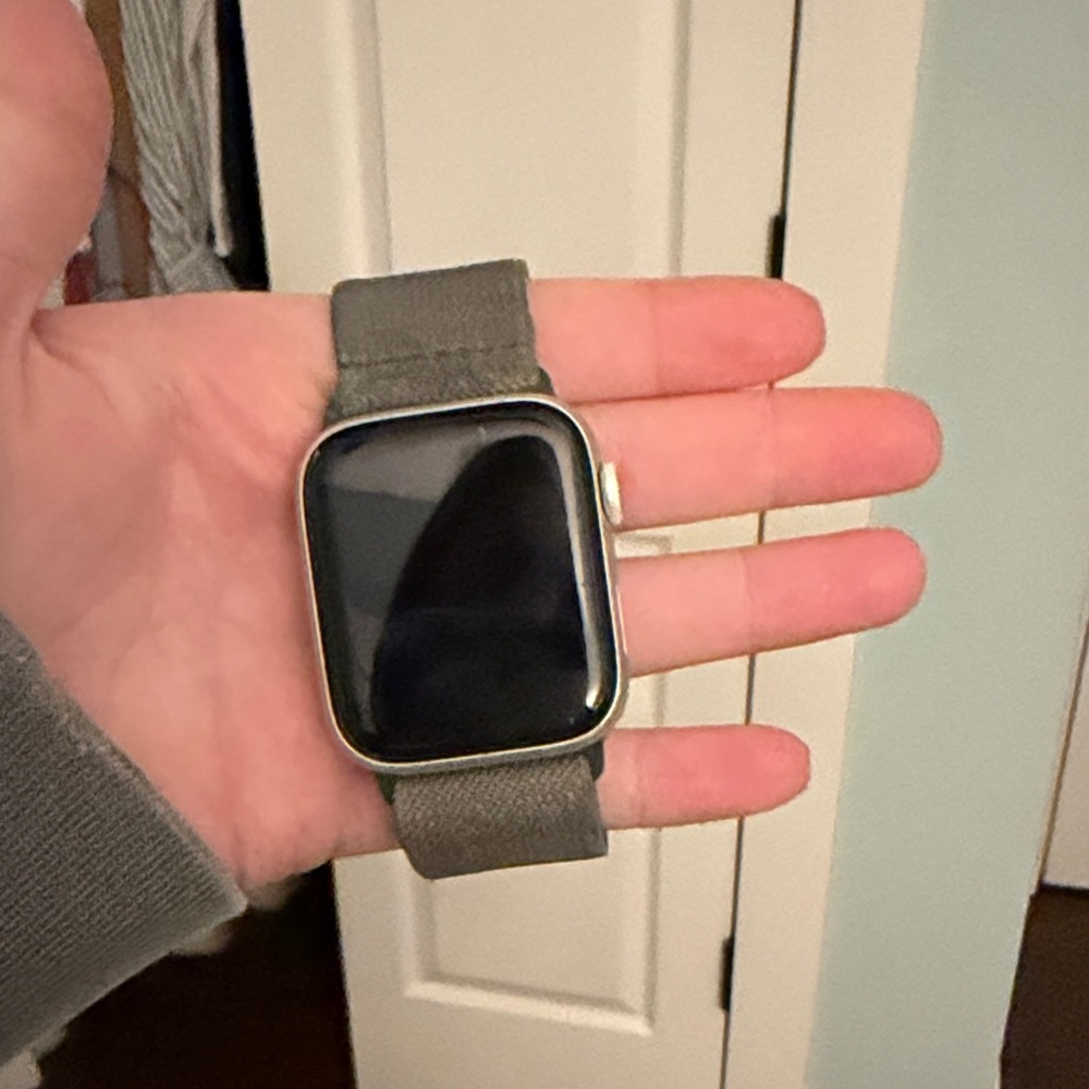 Apple Watch with Gray Band